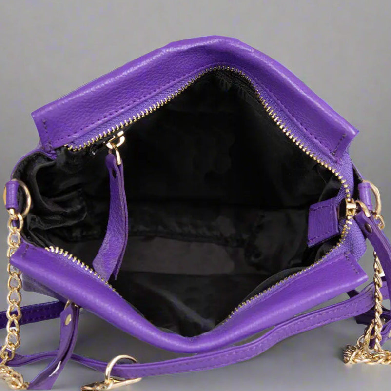 Bolso cruzado de cuero para mujer BOL con cadena y correa de cueroEX-STOCK Canada 