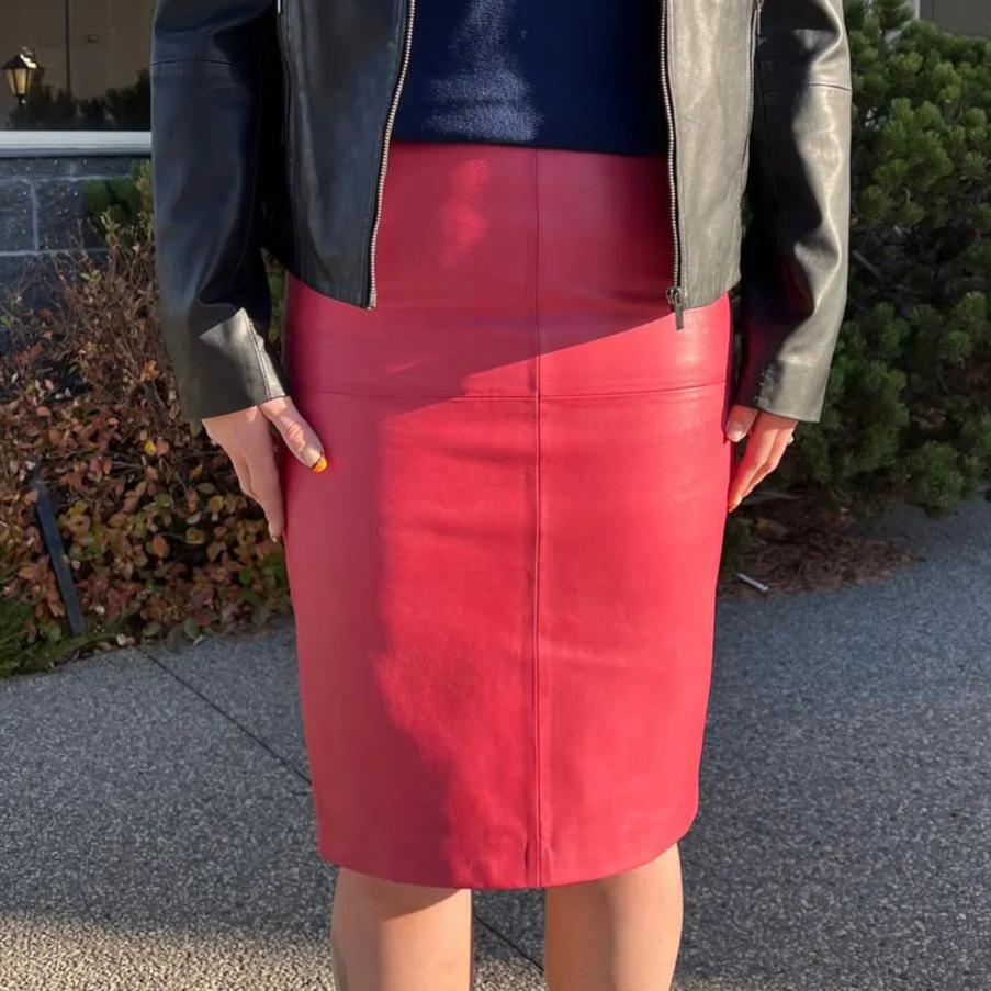 Falda lápiz de cuero Dawn para mujer de BOLEX-STOCK Canada 