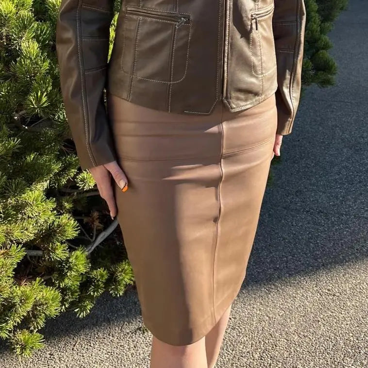 Falda lápiz de cuero Dawn para mujer de BOLEX-STOCK Canada 