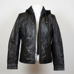 BOL Women's Detachable Hooded Leather Jacket 