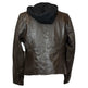 Chaqueta de cuero con capucha desmontable para mujer BOLEX-STOCK Canada 