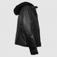 BOL Women's Detachable Hooded Leather Jacket 