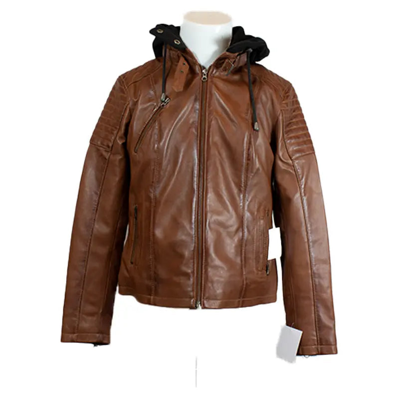 Chaqueta de cuero con capucha para mujer BOLEX-STOCK Canada 