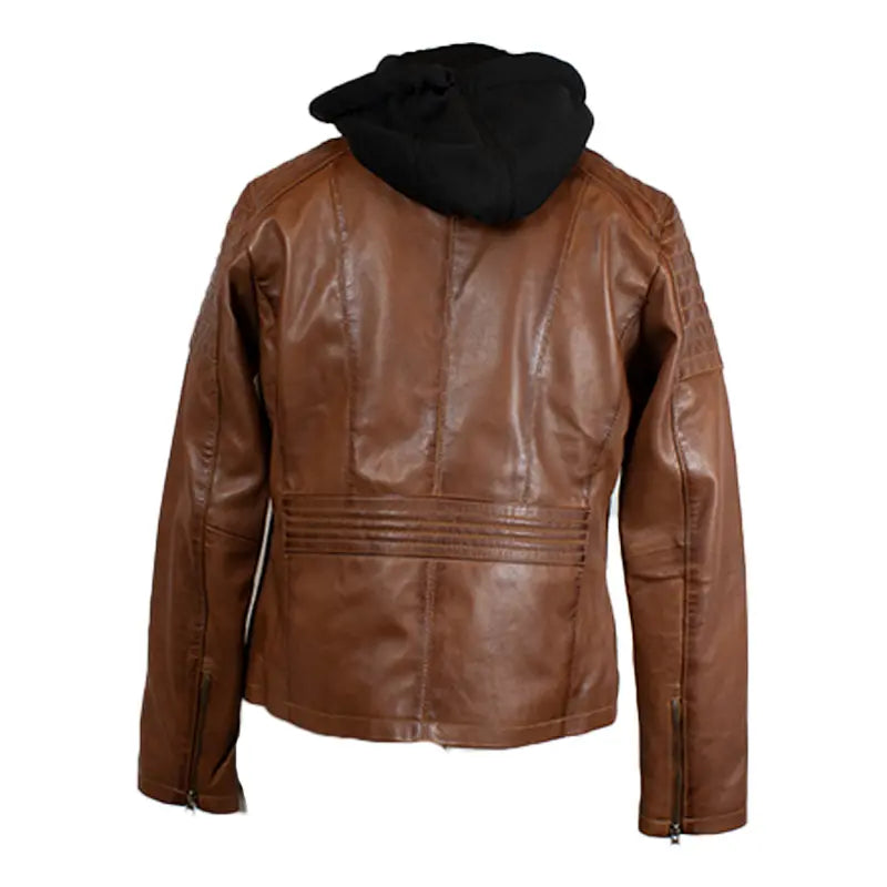 Chaqueta de cuero con capucha para mujer BOLEX-STOCK Canada 