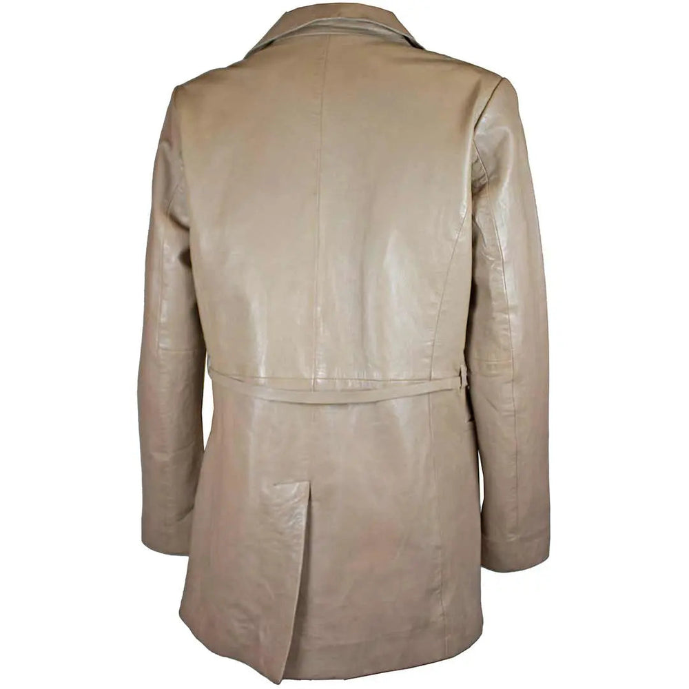 Abrigo de cuero para mujer BOL con cinturón ajustable | Chaqueta de cueroEX-STOCK Canada 