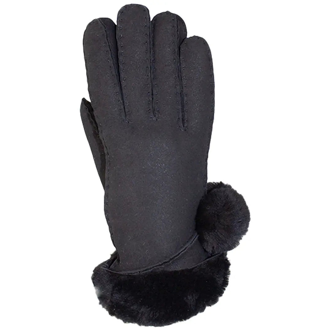Guantes de piel de oveja Merino para mujer BOL con pompón cosidos a manoEX-STOCK Canada 