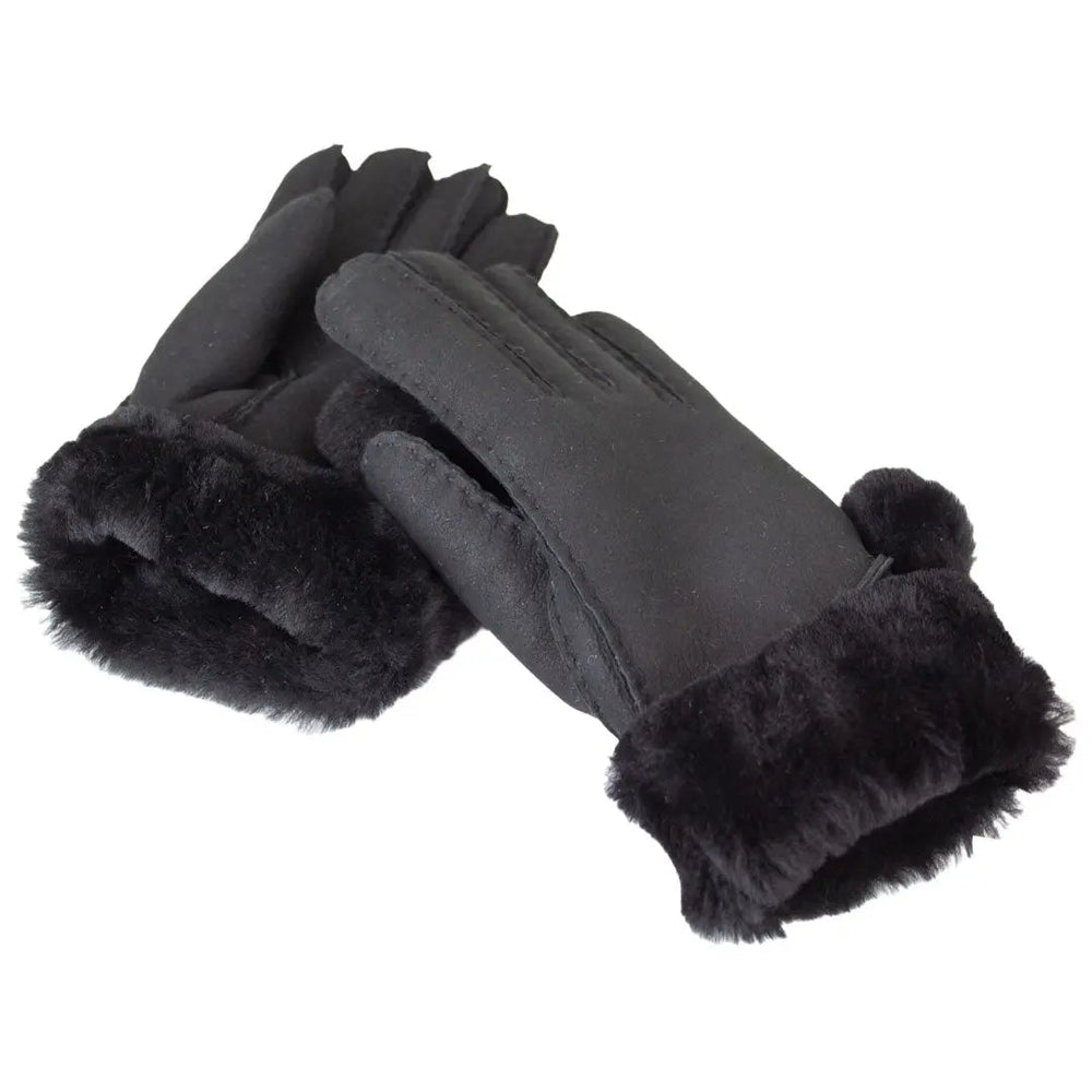 Guantes de piel de oveja Merino con pompón para mujer de BOL, cosidos a manoEX-STOCK Canada 