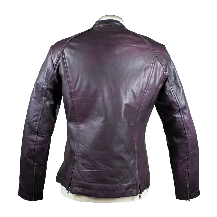 BOL Women's Purple Wash Moto Leather Jacket EX-STOCK Canada 