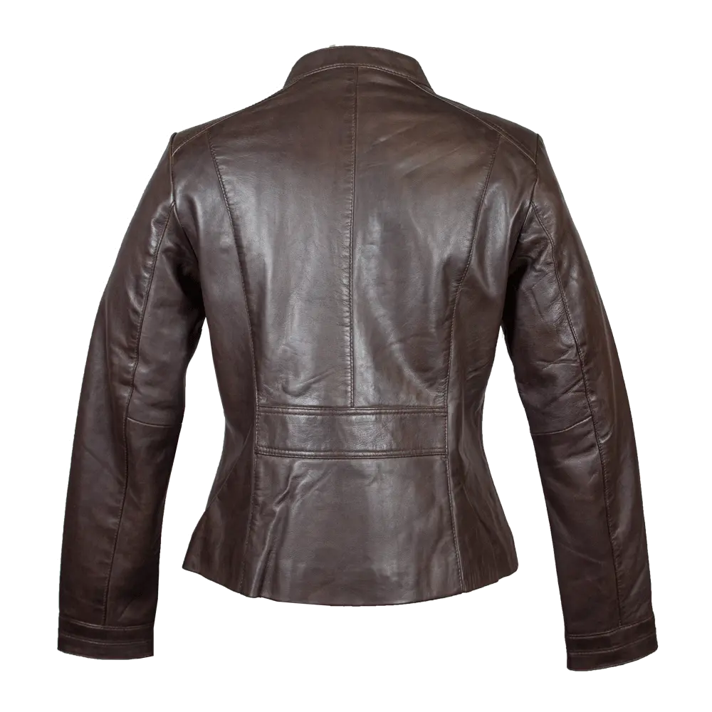 Chaqueta de cuero para mujer BOL con cuello redondoEX-STOCK Canada 