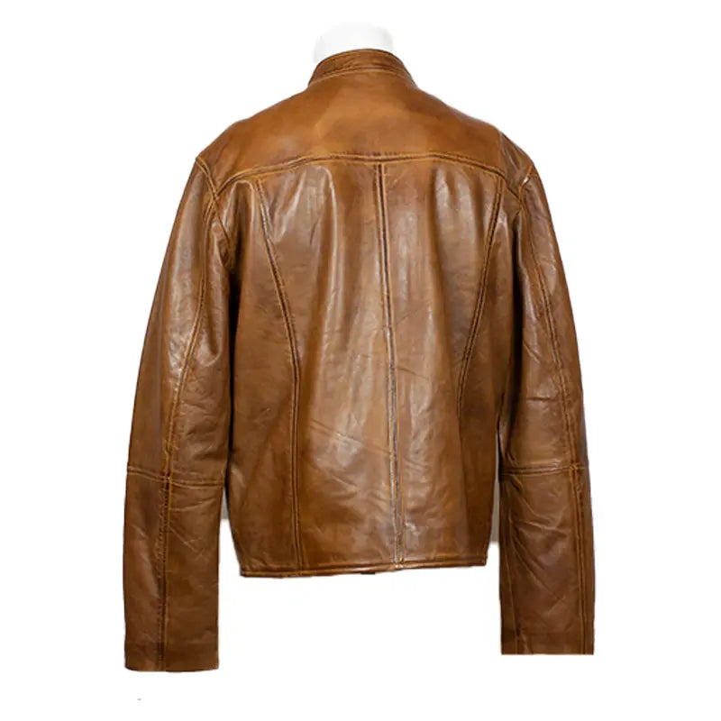 Chaqueta de cuero de cordero para hombre BOL con cuello a presiónEX-STOCK Canada 