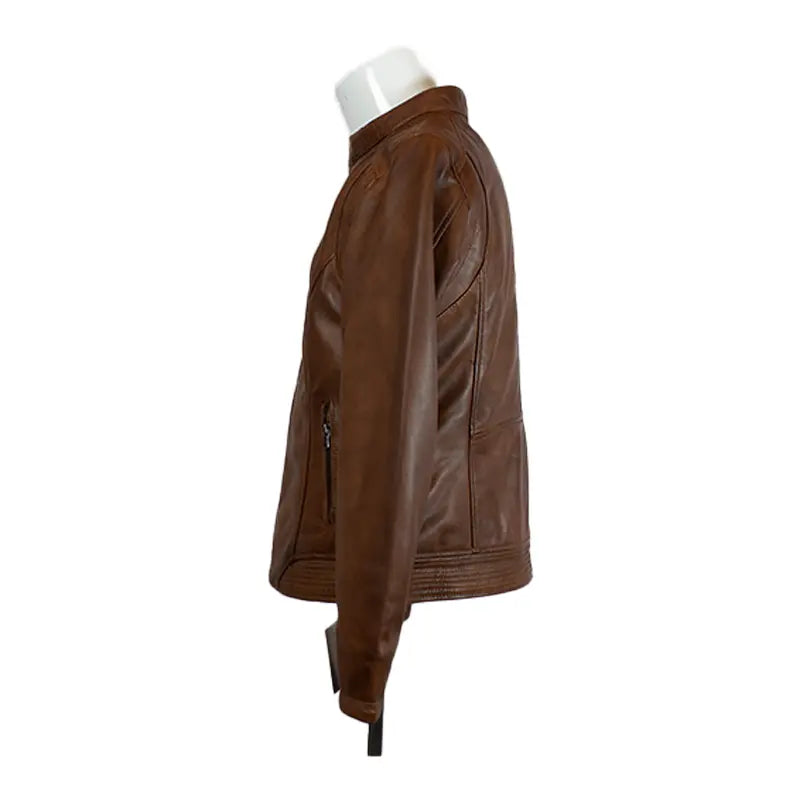 Chaqueta de cuero de oveja encerada para mujer BOLEX-STOCK Canada 