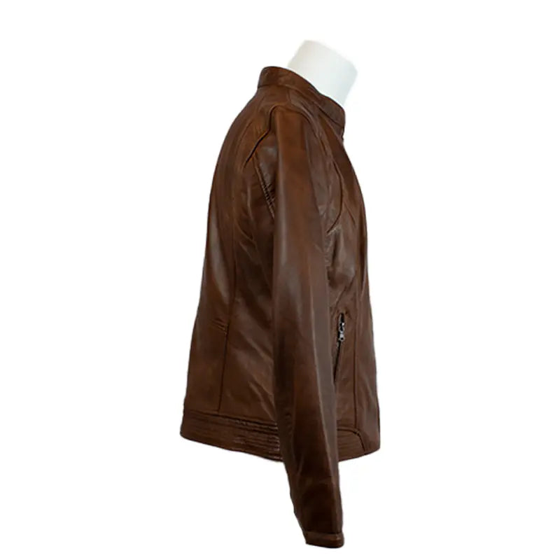 Chaqueta de cuero de oveja encerada para mujer BOLEX-STOCK Canada 