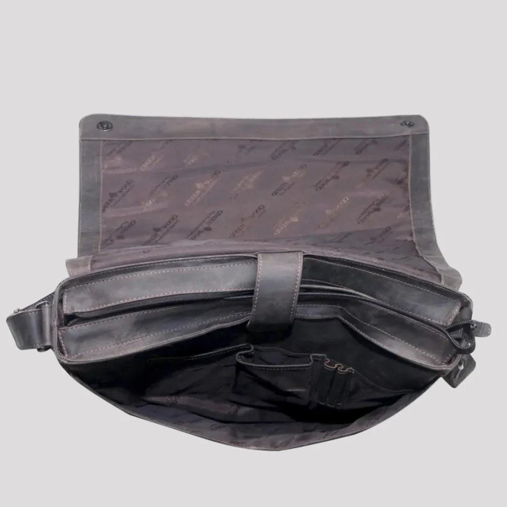 Sac d'ordinateur portable en cuir Greenwood 