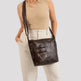 Greenwood Leather Shoulder Bag with 2 Zip Pockets 