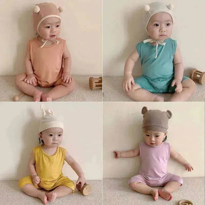 Baby Summer Modal Thin Sleeveless Tank Top Romper - EX-STOCK Canada