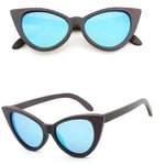 Bamboo Wood Glasses Fashion Ladies Cat Eye Polarized Sunglasses - EX-STOCK Canada