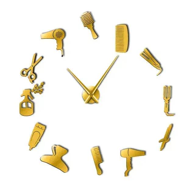 Barber Shop Hair Tools Oversized DIY Wall Clock - EX-STOCK Canada