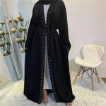 Beaded Arab Lace Up Cardigan Robe - EX-STOCK Canada