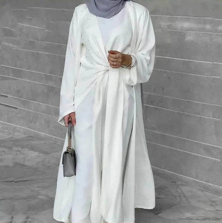Ensemble deux pièces pour femmes arabe uni avec perles - EX-STOCK Canada