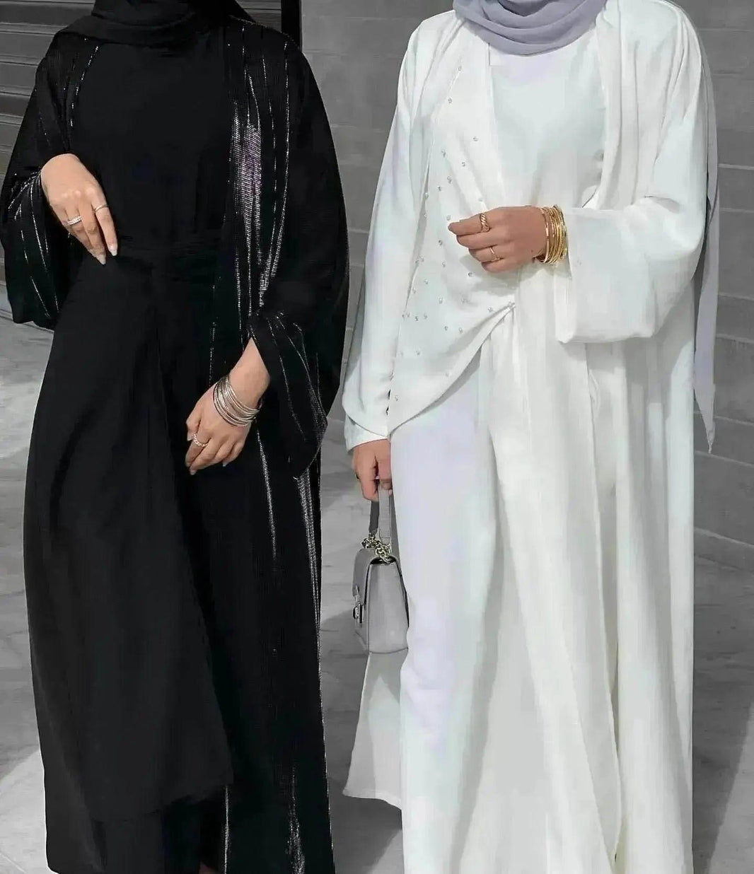 Ensemble deux pièces pour femmes arabe uni avec perles - EX-STOCK Canada