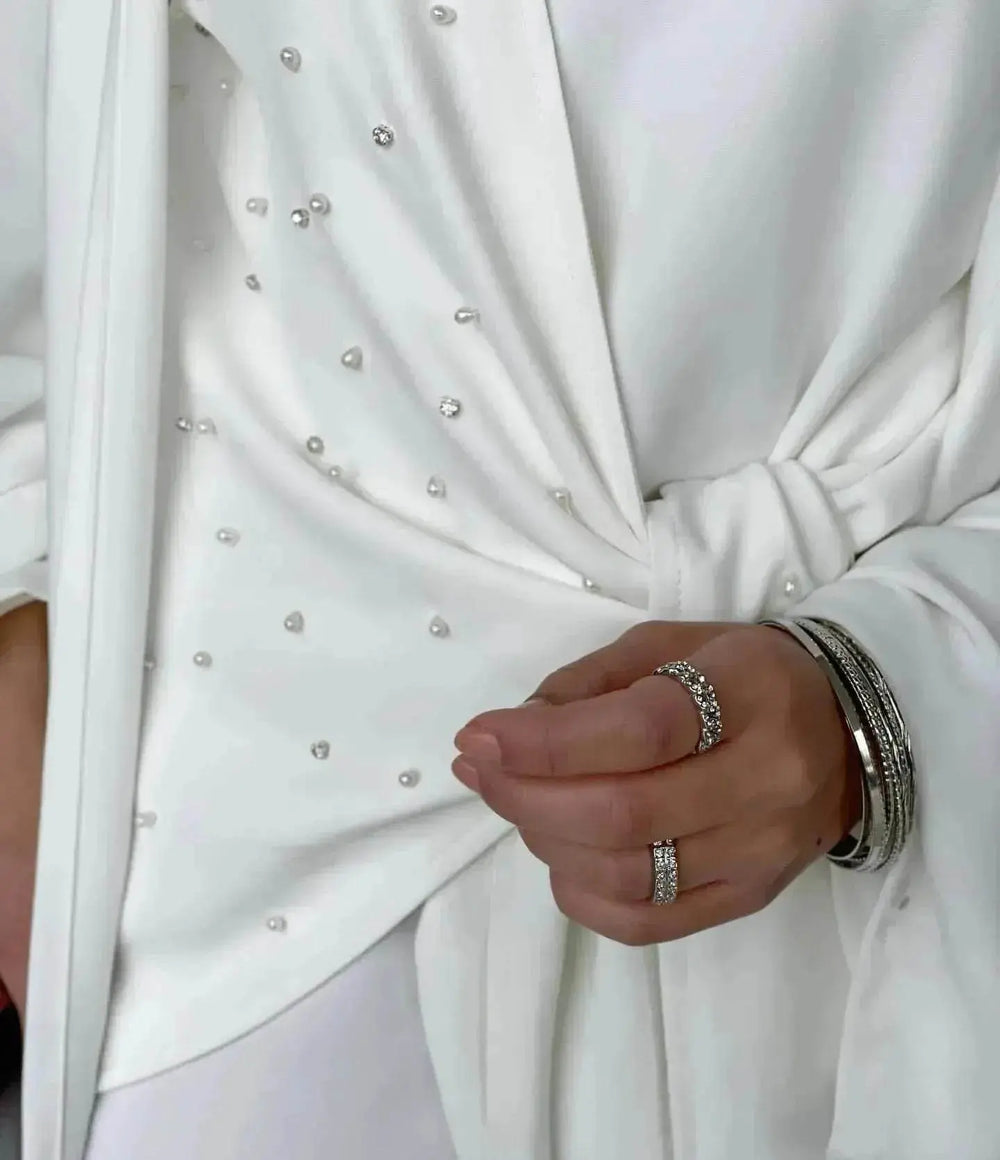 Beaded Women's Arab Solid Color Two-piece Suit - EX-STOCK Canada