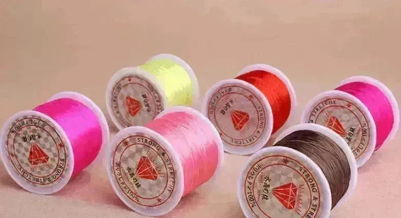 Beads bracelet wire rope Colorful elastic chain glass wire - EX-STOCK CANADA