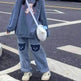 Bear Patchwork Jeans Women's New Loose Wide-leg Pants - EX-STOCK Canada