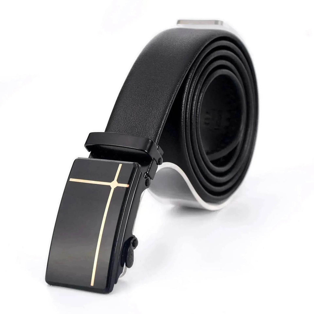 Belt Men's Automatic Buckle Belt Mirror Acrylic Iron Button Men's Business Casual Belt - EX-STOCK Canada