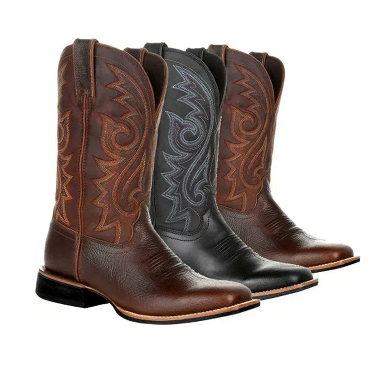Big Wide Head Western Cowboy Boots - EX-STOCK Canada