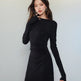 Black Panel Mesh Dress Women - EX-STOCK Canada