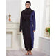 Black Women's Arab 2 Pieces Sets Long Sleeve Top Dress and Pants Abaya Outfits - EX-STOCK Canada