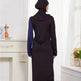 Black Women's Arab 2 Pieces Sets Long Sleeve Top Dress and Pants Abaya Outfits - EX-STOCK Canada