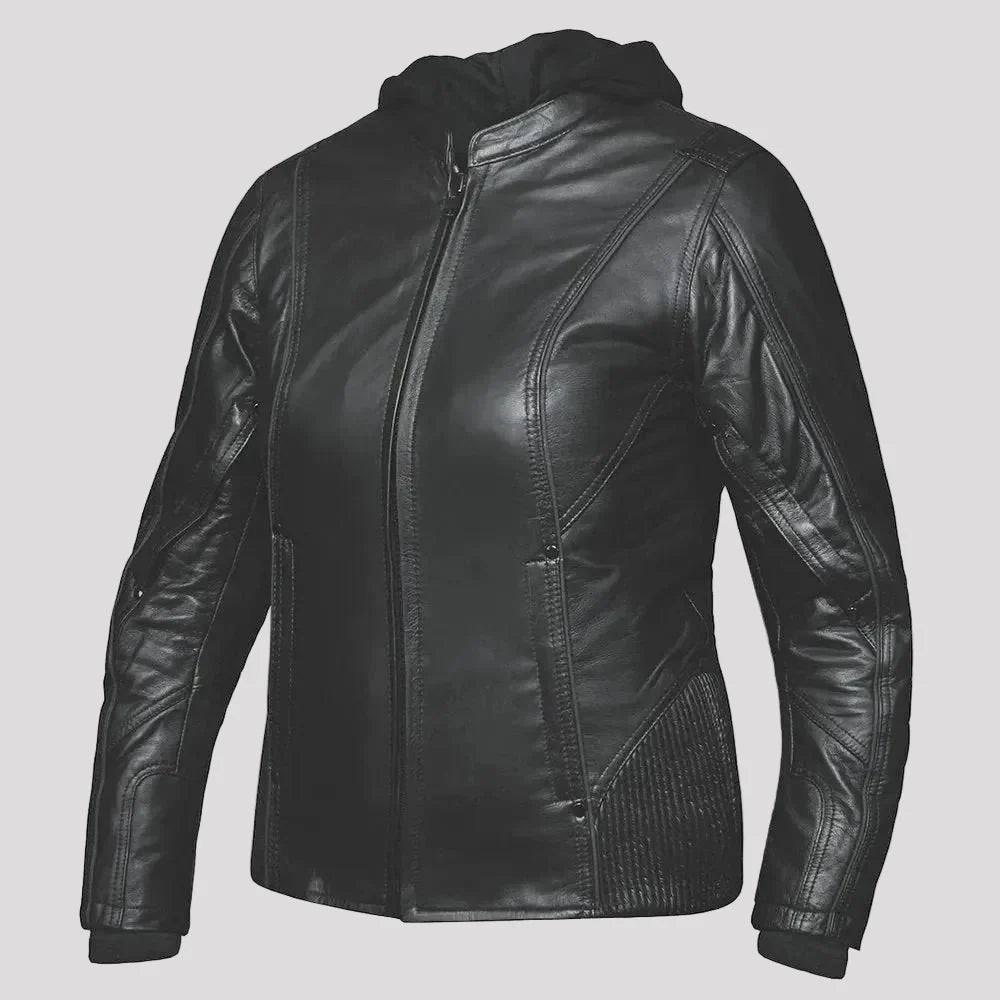 Unik International Women's Hoodie Motorcycle Jacket 