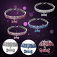 Bling Rhinestone Dog Collar – Crystal Pet Collar for Small Dogs & Cats (Blue, Pink, White | S/M/L) 