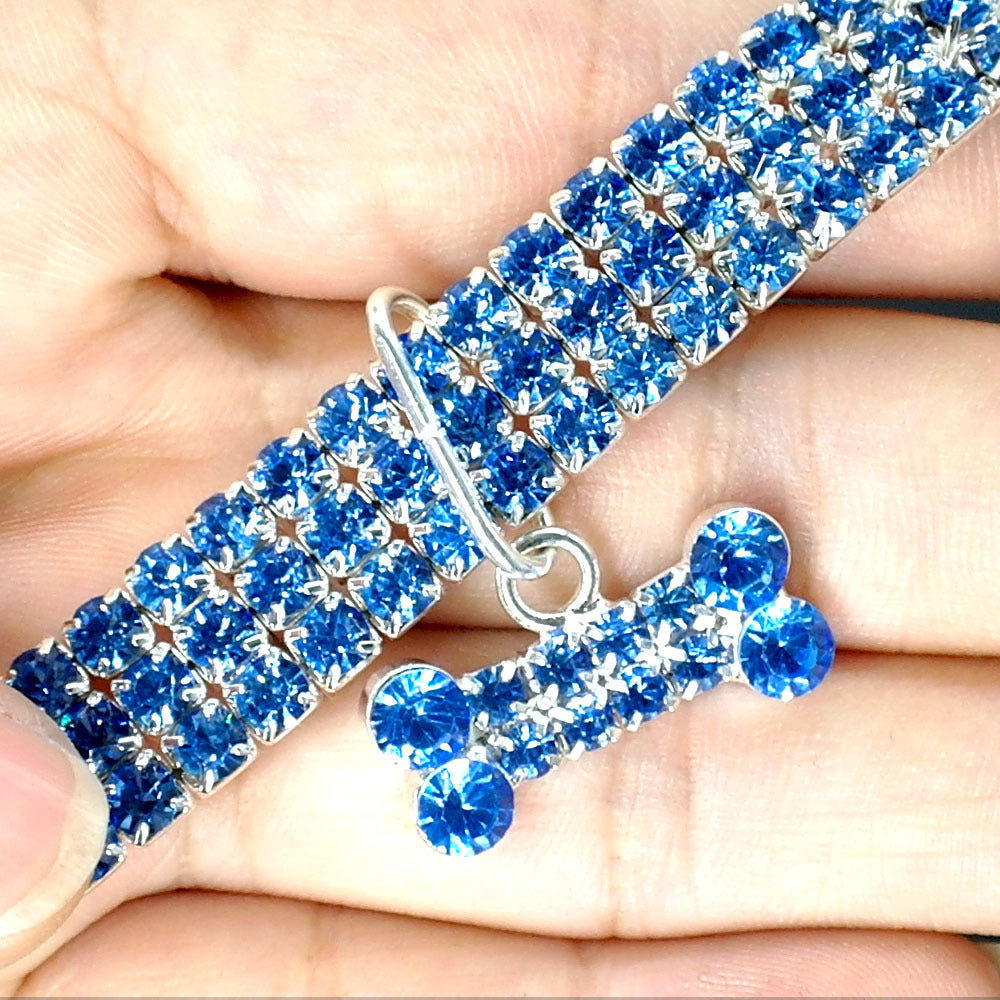 Bling Rhinestone Dog Collar Crystal Puppy Chihuahua Pet Dog Collars Leash For Small Medium Dogs Cats EX-STOCK Canada 