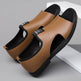 Breathable Men's Hole Shoes Casual Soft Bottom Delivery Rome Leather Sandals  EX-STOCK CANADA