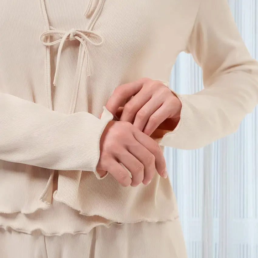 Breathable Stretch Knitted Pajamas Suit Suspenders For Women - EX-STOCK Canada