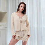 Breathable Stretch Knitted Pajamas Suit Suspenders For Women - EX-STOCK Canada