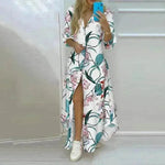 Button Fashion Print Long Sleeve Shirt Charming Dress Women - EX-STOCK Canada