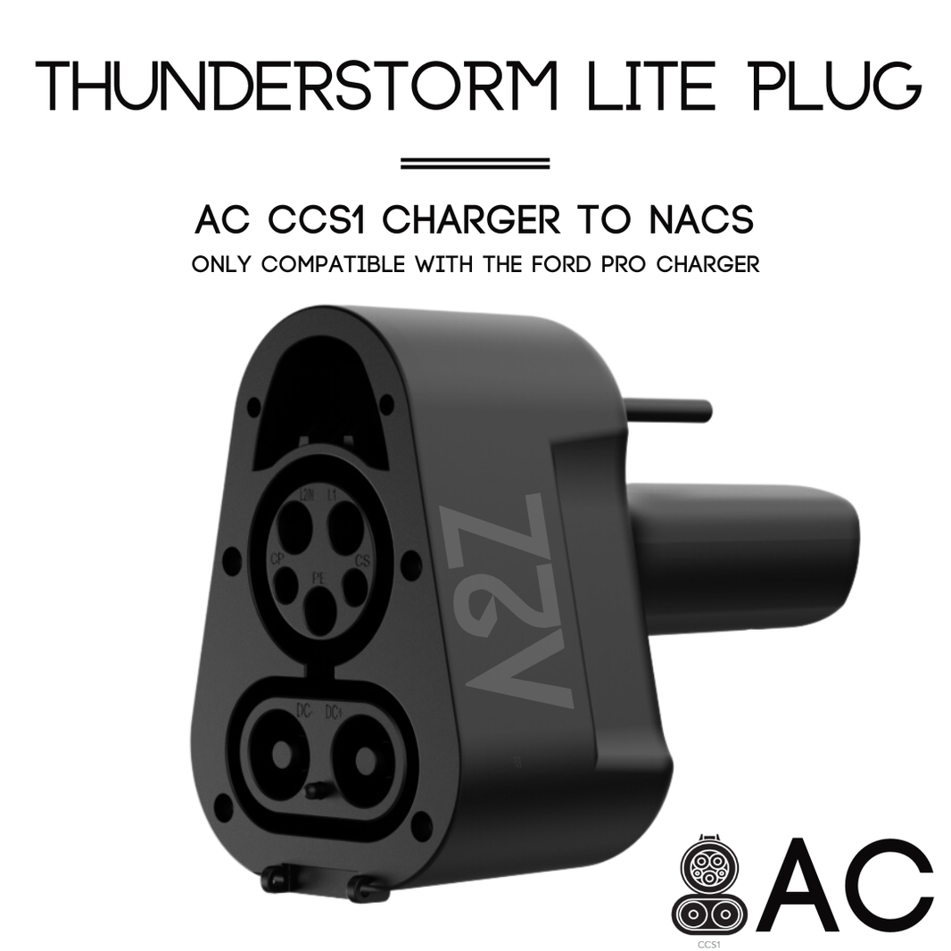 CCS1 Charger to NACS Vehicle | AC | Only For Ford Pro Charger & GM Powershift Charger | The Thunderstorm Lite Plug 