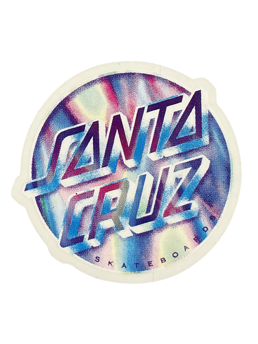 Santa Cruz Iridescent Clear 3" Sticker - EX-STOCK Canada