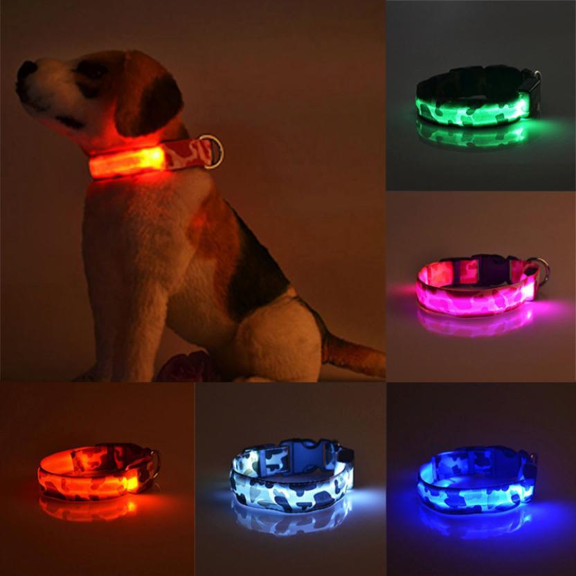 Camouflage pet supplies luminous dog collar EX-STOCK Canada 