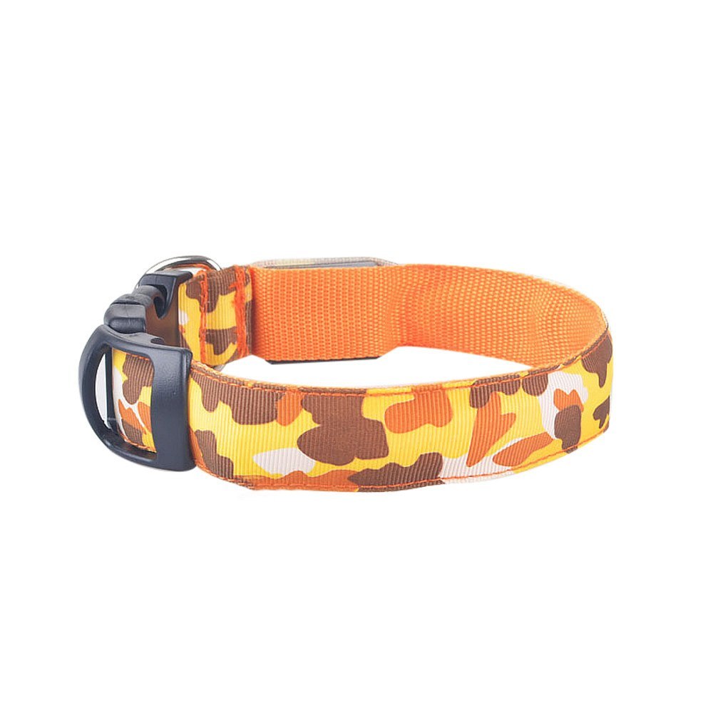 Camouflage pet supplies luminous dog collar EX-STOCK Canada 