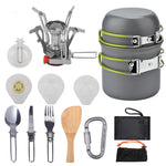Camping Cookware Kit Outdoor Cooking Set Aluminum Equipment Outdoor Pot Travel Tableware Kitchen Hiking Picnic BBQ EX-STOCK Canada 