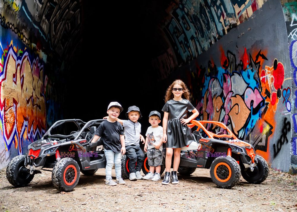 2026 2X24V CAN AM MAVERICK 4X4 2 Seater DELUXE Kids Ride On Car with Remote Control 