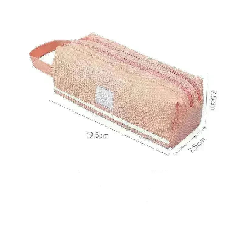 Canvas Double-Layer Stationery Box For Junior High School Students - EX-STOCK CANADA