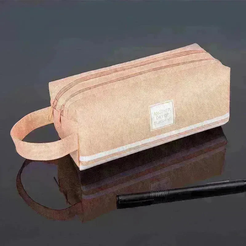 Canvas Double-Layer Stationery Box For Junior High School Students - EX-STOCK CANADA