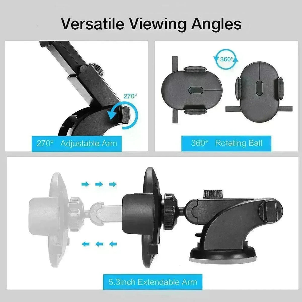 Car Phone Holder Long Rod Telescopic Car Dashboard Suction Cup Type - EX-STOCK CANADA