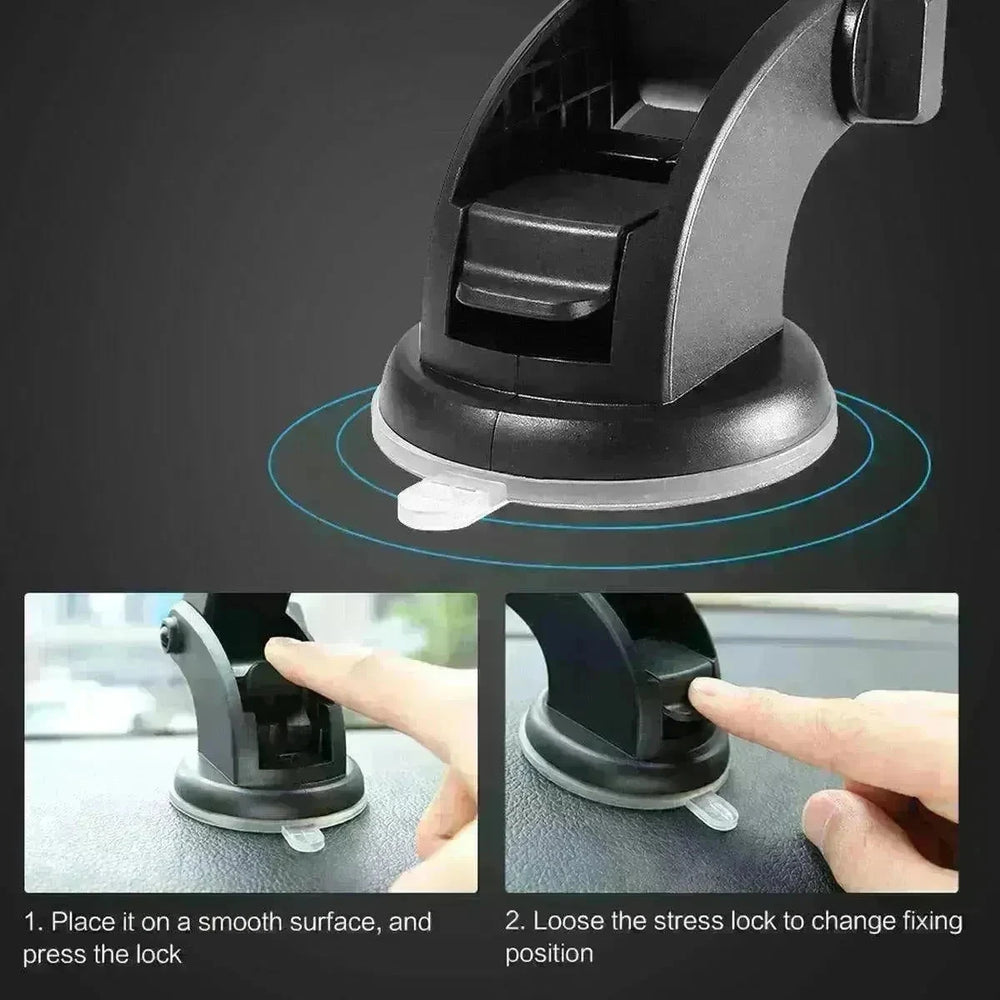 Car Phone Holder Long Rod Telescopic Car Dashboard Suction Cup Type - EX-STOCK CANADA