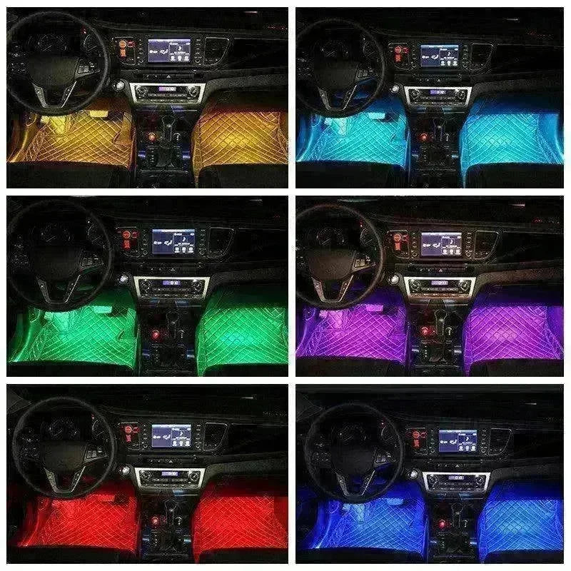 Car RGB Strip Lights: Wireless Music Control, Waterproof LED, Remote. - EX-STOCK CANADA